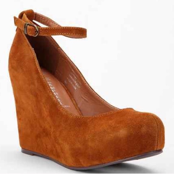 Jeffrey Campbell Cognac suede wedges - Picture 4 of 4